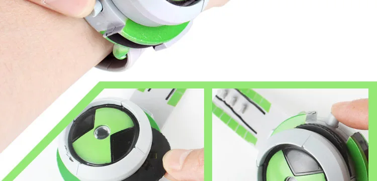 BEN10 Omnitrix Oyuncaklar Çocuklar WatchChildren 3D Projektör Izle Ben10 Anime Figürleri Modeli PVC Oyuncaklar Boys için Doğum Günü Hediyeleri