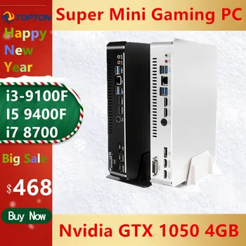 

Mini PC Intel i3-9100F/I5 9400F/i7 8700 6 Cores 6 Threads Nvidia GTX 1050 4GB Gaming Computer 2*DDR4 2*HDMI 2.0 1*DP 1*DVI WiFi