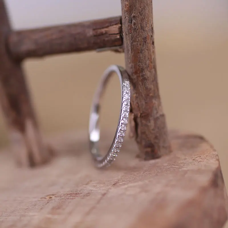 

Elegant Girl Ring Small 100% 925 Sterling Silver Single Row Shiny Zircon Ring Youth Women Ring Fashion Jewelry Size 10 To 16