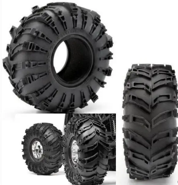 Шины ROCK CRAWLER 2 дюйма мягкие шины 130/125 мм с пенкой для AXIAL WRAITH SCX10 TRX 4 колесные диски