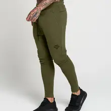 Бренд осень зима фитнес мужские спортивные брюки Модные хлопковые узкие брюки для бодибилдинга высокого качества Jogger Брюки