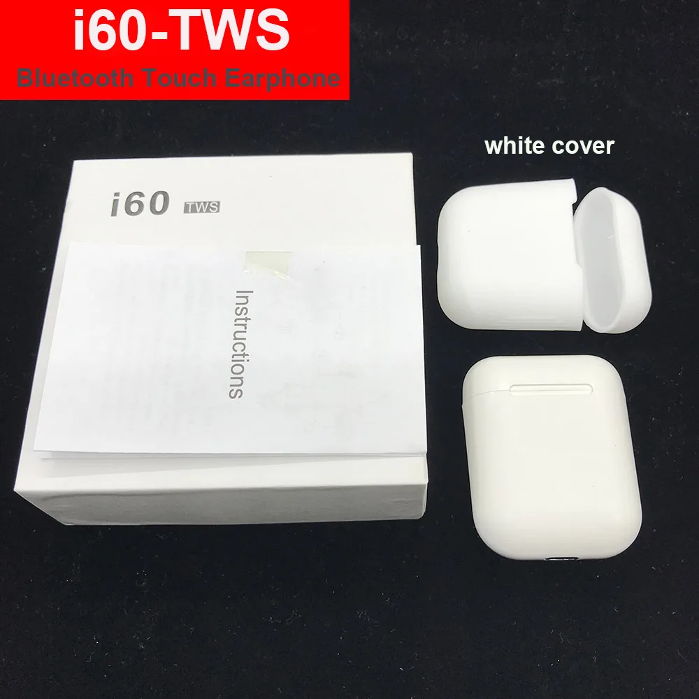 i60 white cover I60 Tws беспроводные стерео наушники Bluetooth 5,0 наушники гарнитура Мини наушники настоящие наушники для IPhone телефон - Цвет: i60 white cover