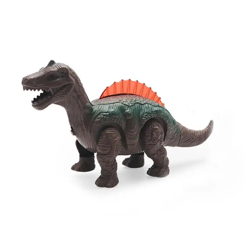 Electric Walking Dinosaur with Light Sounds Simulated Model Animal Kids Toy Flashing Lights Safe Plastic Dinosaur Pets Toys