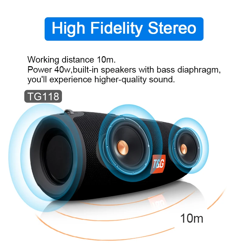 40W Wireless Bluetooth Speaker Outdoor Wireless
