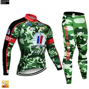 

2019 NEW Camouflage CYCLING TEAM JERSEY Bibs Pants Set 16D Ropa Ciclismo MENS Spring Autumn Pro BIke Jacket Maillot Culotte Wear