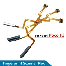 Cable flexible de escáner de huella dactilar para Xiaomi Poco F3, Sensor de identificación táctil, botón de inicio, piezas de reparación de teléfono inteligente PocoPhone F3