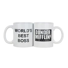 

Coffee Mug cup With Dunder Mifflin The Office World's Best 11 oz Funny Ceramic Coffee Tea Cocoa Mug Unique office gift