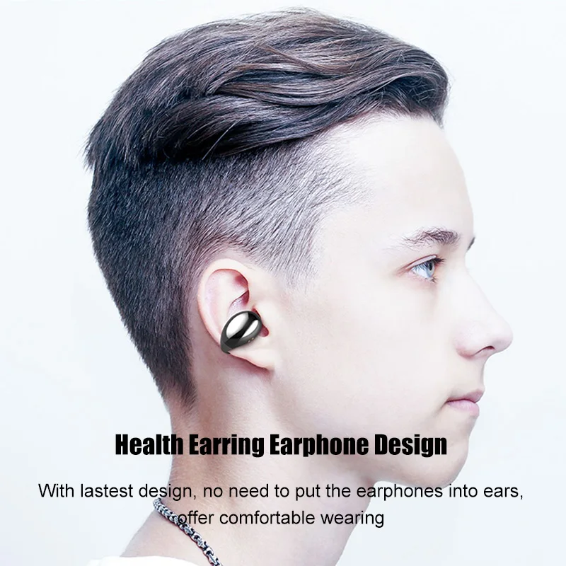 Bluetooth наушники, костная проводимость, наушники 9D, стерео звук, беспроводные наушники с 2200 мАч, зарядный чехол, вкладыши, Спортивная гарнитура