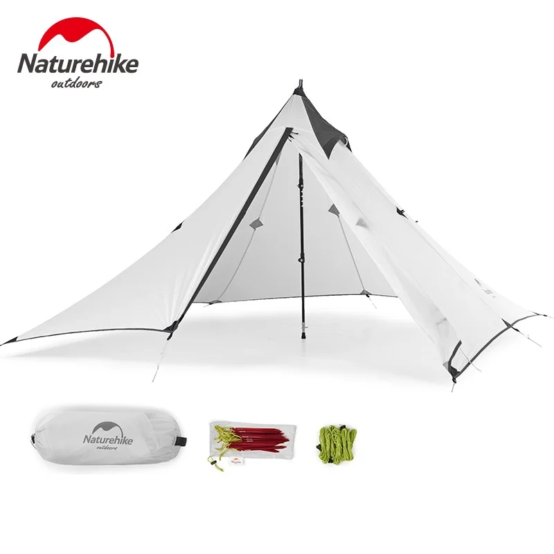 white outer tent Naturehike 1 человек брезент палатка одного человека Сверхлегкий Пирамида Открытый Туризм Кемпинг палатки вигвам Lanshan 2 белый - Цвет: white outer tent