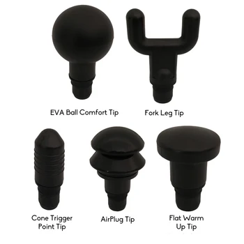 

Massager guns Attachments Heads a set of 5pcs Tip & Bit Adapter Extended Heads for Phoenix Massager guns Accessories