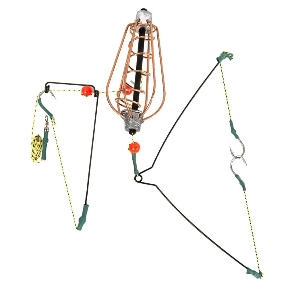 Spring Fishing Feeder Coil Inline Method Feeder Carp Tench Baits Cage & Hook Lead Sinker Carp Fishing Tackles 15g 20g 25g 30g