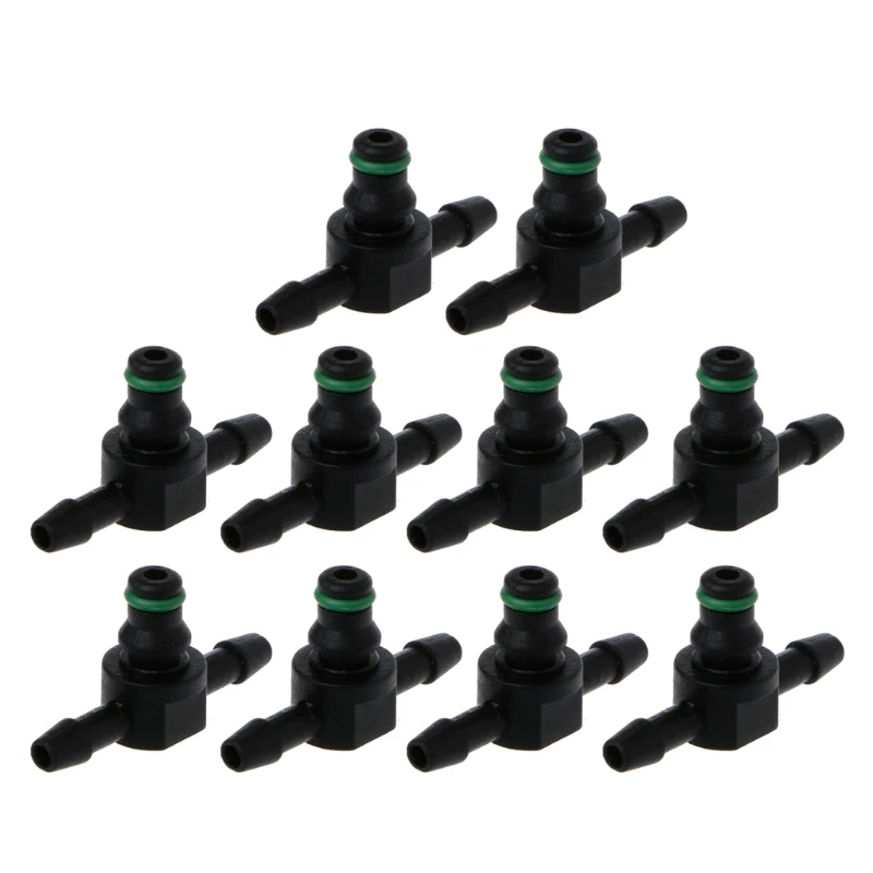 

10 Pcs T Type Connector Pipe Hose Joiner Tube Fuel For Bosch 110 Series Injector XXFF