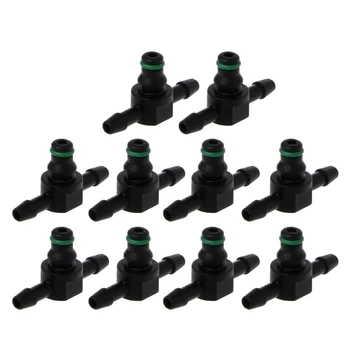 

10 Pcs T Type Connector Pipe Hose Joiner Tube Fuel For Bosch 110 Series Injector XXFF