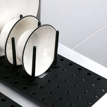 

Pantry Organizer Kitchen Dish Drain Rack Retractable Storage Dish Rack Storage Rack Storage Box Dish Drain Drying Rack Tray
