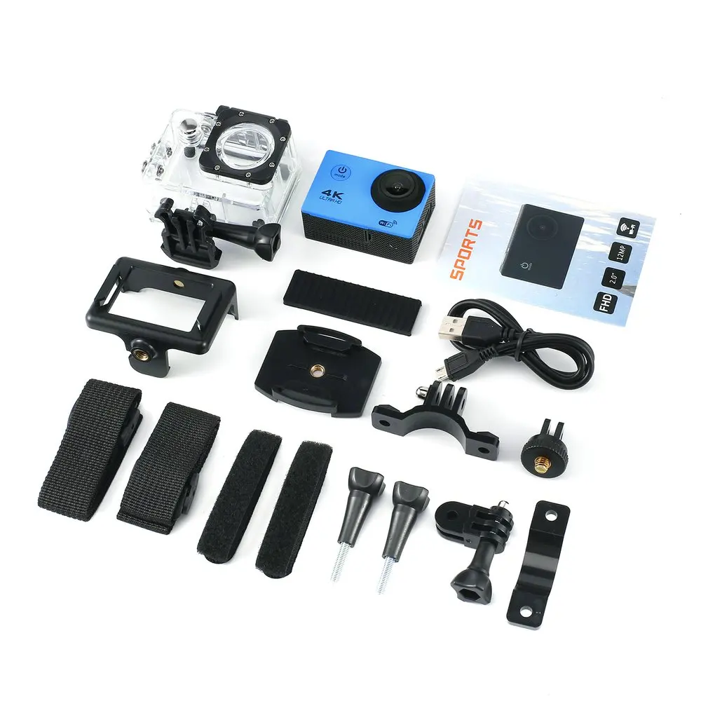 

4K Action Camera 16MP Vision 3 Underwater Waterproof Camera Wide Angle WiFi Sports Cam with Mounting Accessories Kit