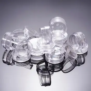 

5pcs 5g/piece Mini Cosmetic Empty Container Pot Small Sample Bottle Eyeshadow Lip Balm Face Cream Sample Transparent Container