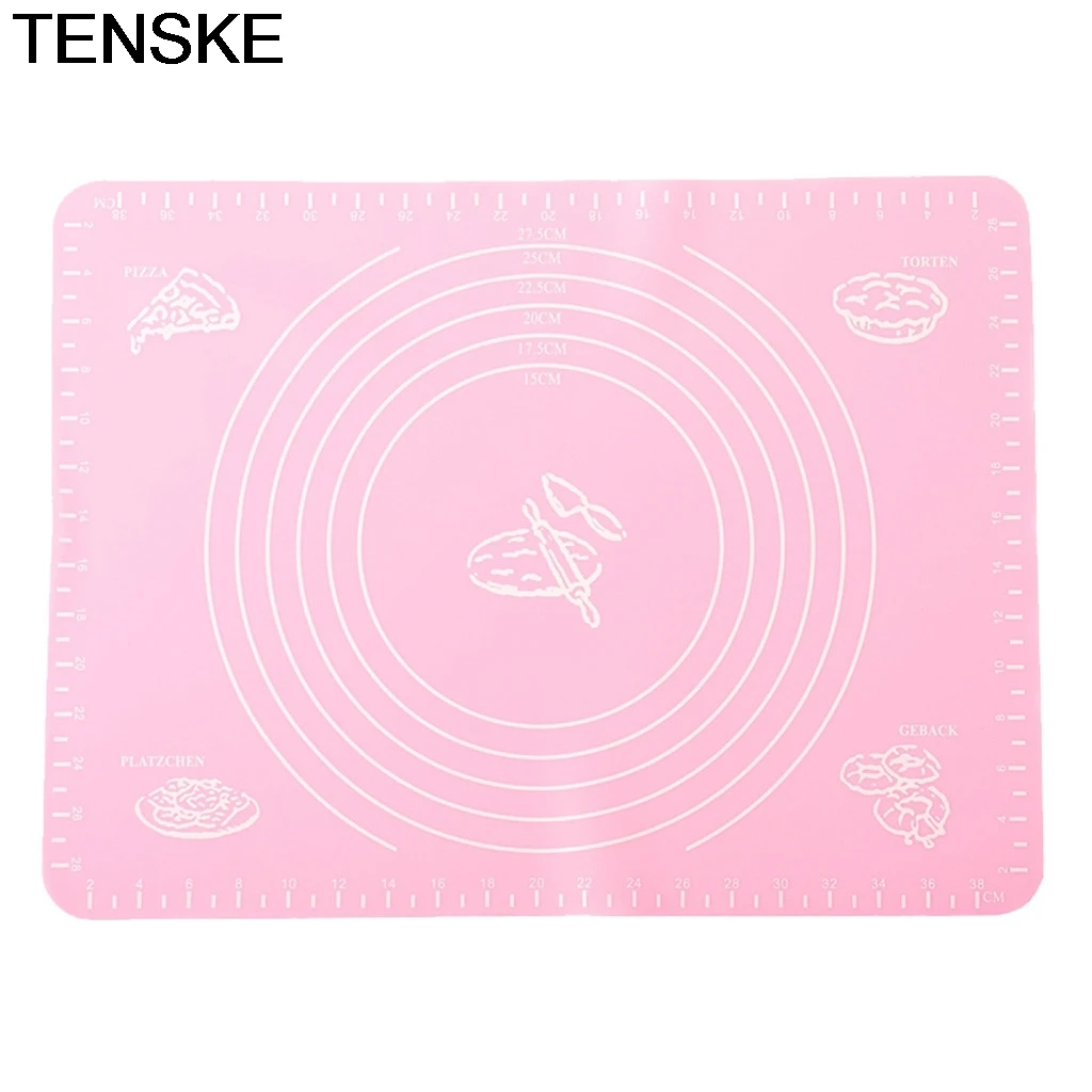 TENSKE 1 шт. антипригарный силиконовый коврик для раскатки теста лайнер коврик кондитерский торт посуда для выпечки паста муки стол лист кухня инструменты для выпечки SEP