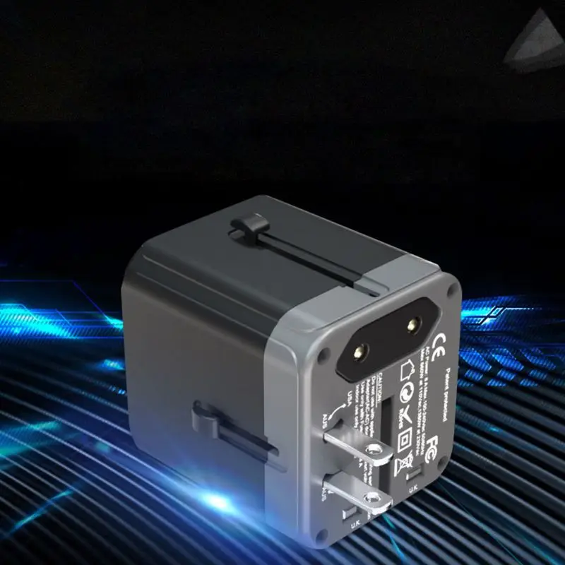 Адаптер питания Универсальный Переходник зарядное устройство 2 USB 1 C USB UK EU AU US