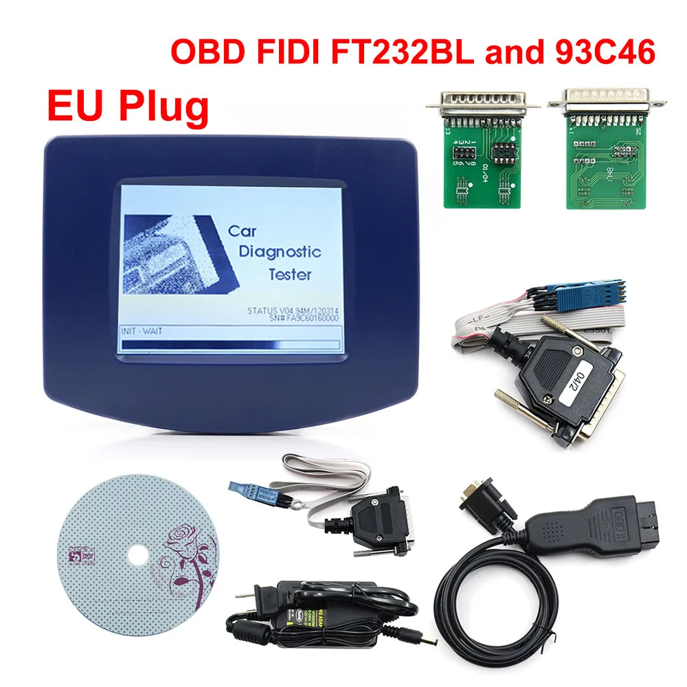 DHL Digiprog 3 V4.94 полный комплект настраиваемый счетчик программист Digiprog III точный Пробег инструмент Digiprog 3 - Цвет: OBD FTDI EU plug