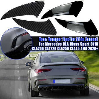 

Rear Bumper Spoiler Side Canard For Mercedes CLA Class Sport C118 CLA200 CLA220 CLA250 CLA45 AMG 2020+ Gloss Black/ Carbon Look