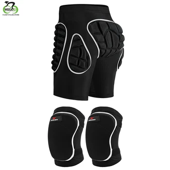 

WOSAWE Outdoor Sports Knee Pads Hip Protective 3D Padded Shorts Protective Gear for Ski Skate Snowboard Volleyball Goalkeeper