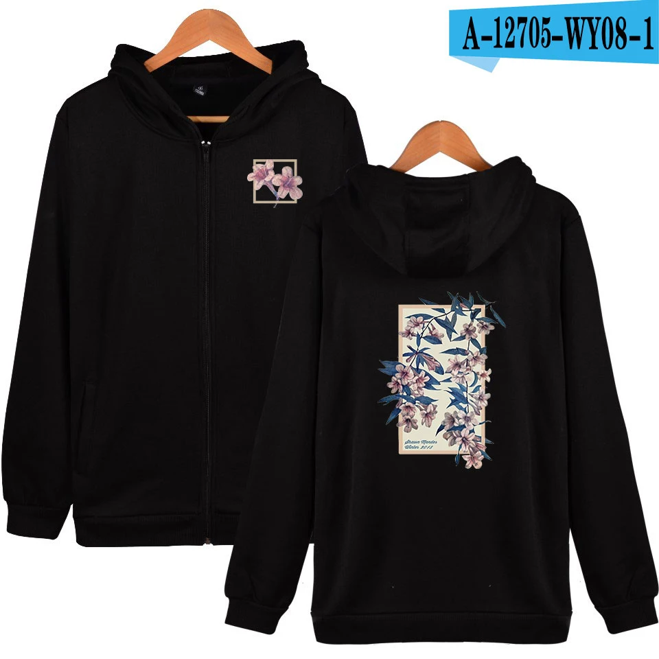 SHAWN MENDES Sweatshirt Women Zipper Hot Sale K-pop Bangtan Hoodie Sweatshirt Korea Jung Kook New Style Hoodies Clothes - Цвет: Picture color