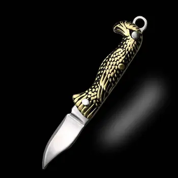 

Mini Eagle Knife Key Buckle Outdoor Portable Self Defense Stainless Steel 63MM Multifunctional Foldable Camping Protection Knife