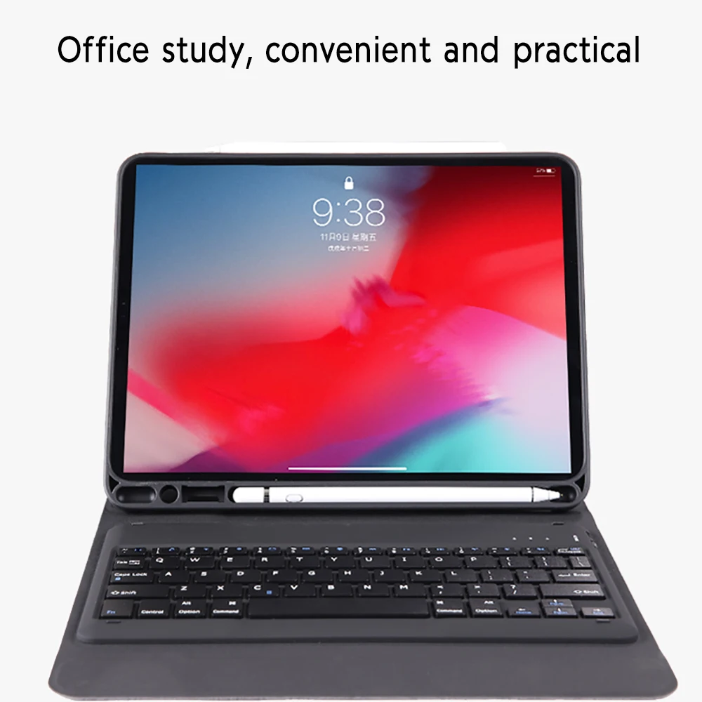 Чехол с клавиатурой США для планшета iPad Pro 12,9 дюйма с чехлом bluetooth-клавиатура кожаный чехол для планшета с отделением для карандашей Apple