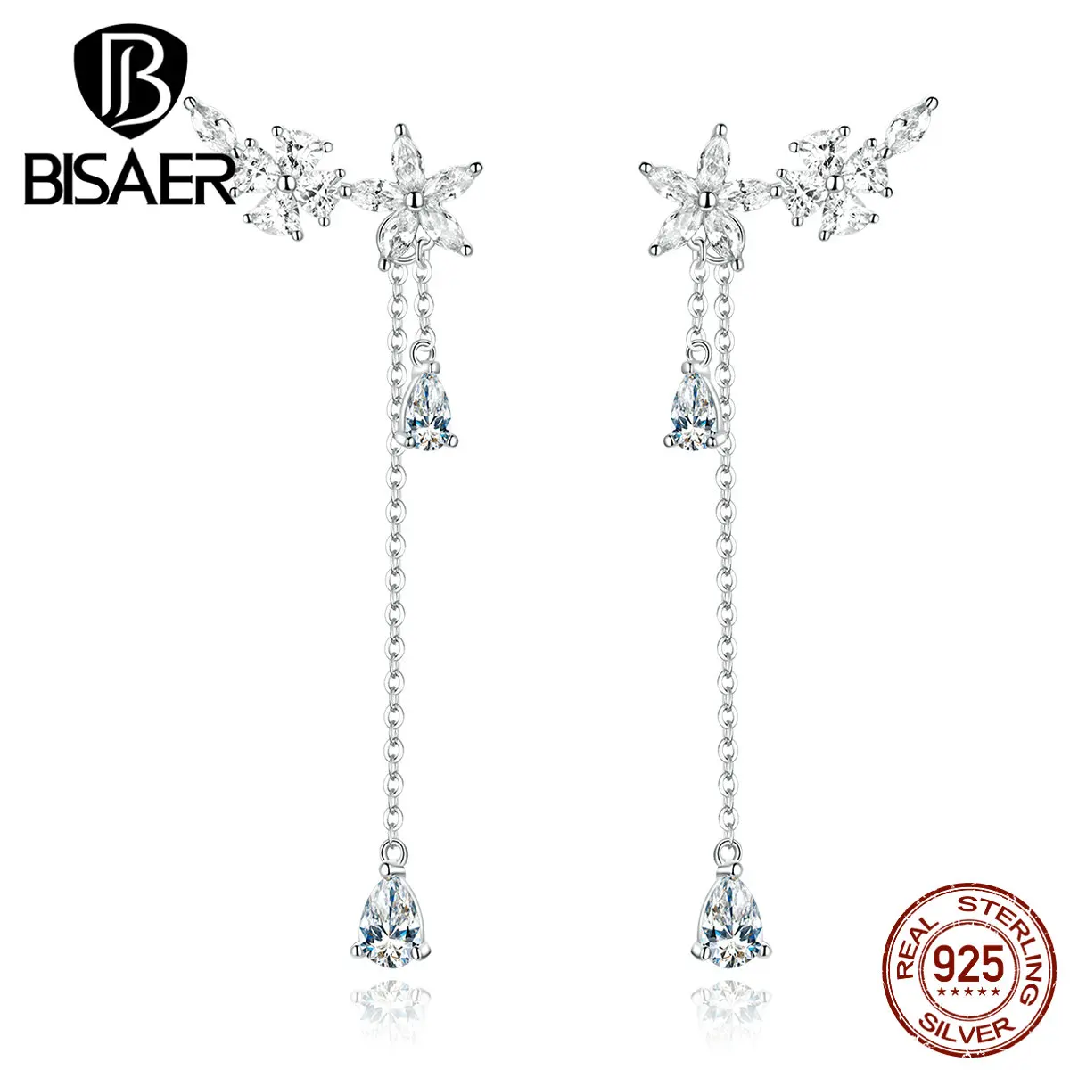 

Женские серьги-гвоздики из серебра 925 пробы, с фианитом