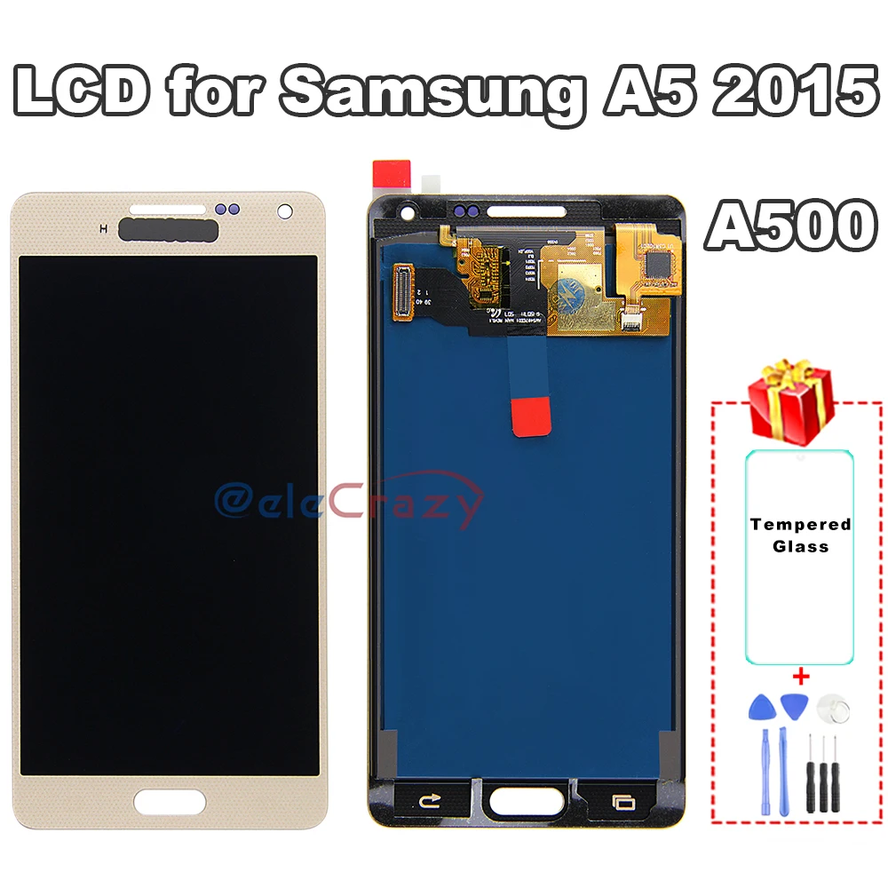 100% протестированный для SAMSUNG Galaxy A5 2015 A500 A500F A500FU A500H A500M ЖК дисплей с сенсорным