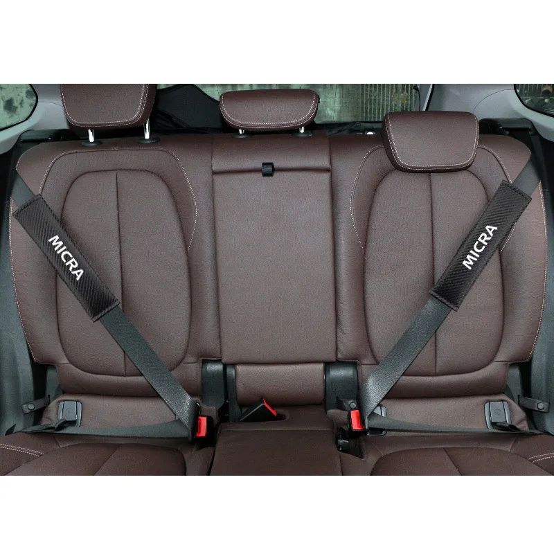 1 пара чехлов для автомобильных ремней безопасности для Nissan Micra, автомобильная Наплечная Накладка для грузовика/сиденье для внедорожника, чехол для ремня из искусственной кожи