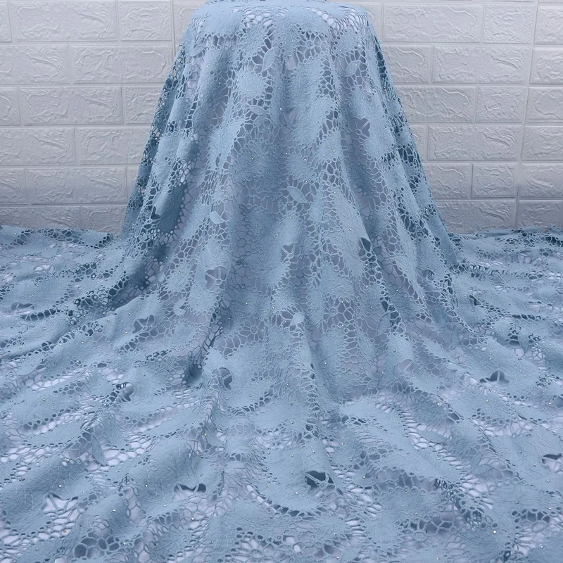 Новое поступление Renda Pano 5 ярдов нигерийское водорастворимое кружево ткань Holey французский гипюр шнур кружево для вечерние свадебные отделка A1668