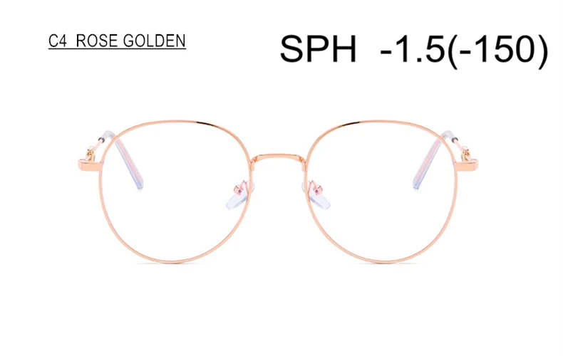 SWOKENCE очки по рецепту для близорукости SPH-0,5 до-6,0 для женщин и мужчин элегантная оправа из сплава с пандой очки для близоруких F124 - Цвет оправы: C4 (-1.5)