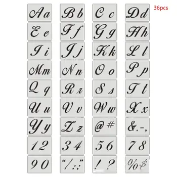 

36pcs/set Letter Alphabet Stencil Wall Painting Wood DIY Drawing Template Craft