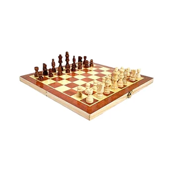 

Wooden Chess Folding Board Set Portable Outdoor Board Game