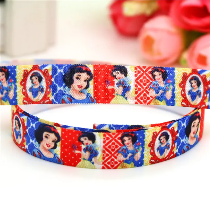 DHK 5/8 ''5 ярдов складывающийся Эластичный FOE принцесса Русалка блеск тролли Печатный головной убор украшение для волос E510