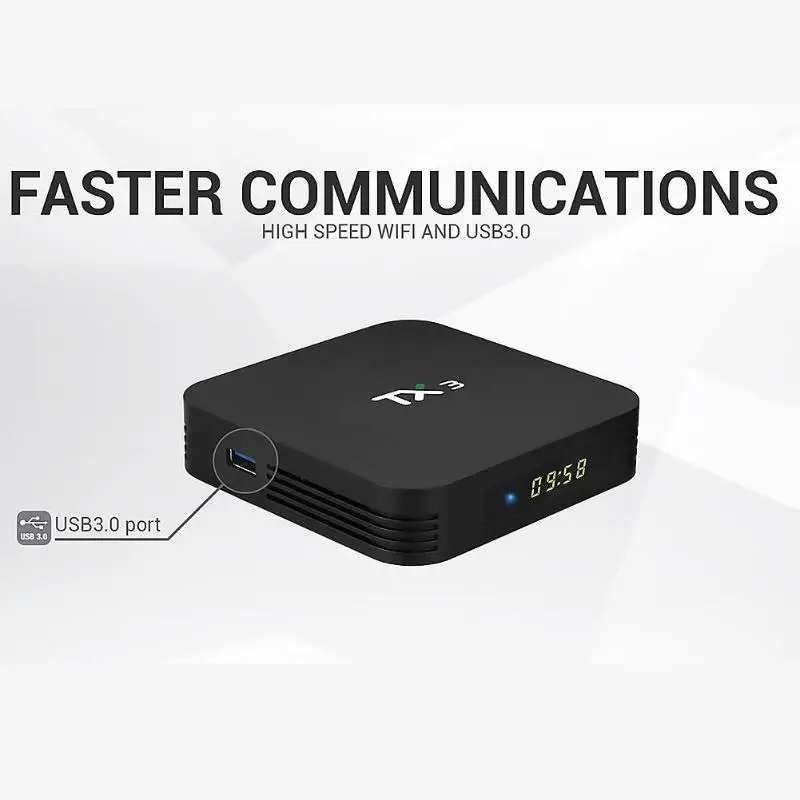 Wi-Fi телеприставка S905X3 bluetooth Smart tv box 4K 8K HDMI2.1 4G 32G медиаплеер для Android 9,0