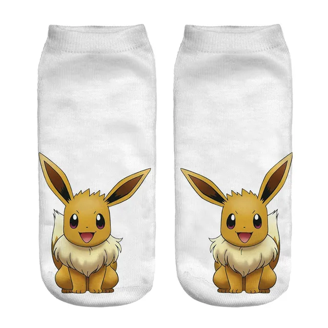 Cute Pokemon Pikachu Figure Cotton Socks Pokemon Squirtle Charmander Bulbasaur Anime Cosplay Men Women Ankle Cotton Socks 12