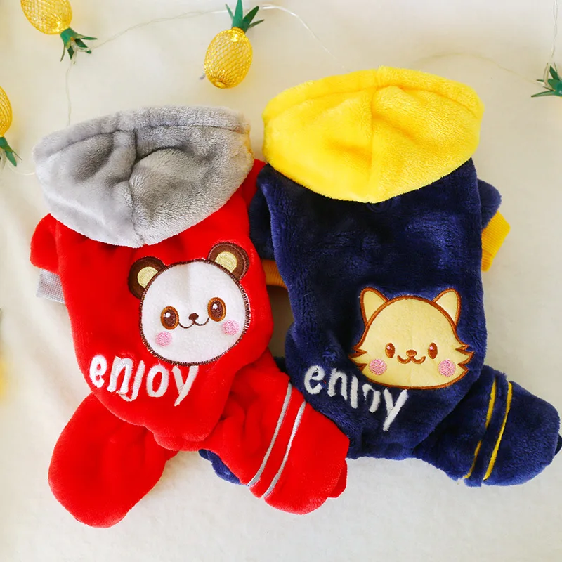 

Petcircle Pet Dog Clothes Plush Warm Teddy Autumn And Winter New Style Wine Cola Cat Vanilla Bear
