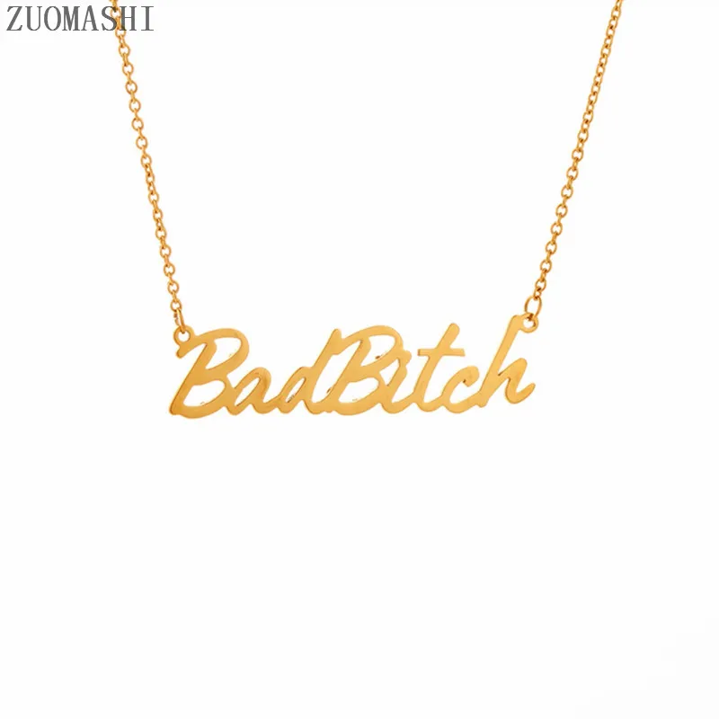 1 шт. модное ожерелье с надписью Bad Bitch, ожерелье с подвеской,, европейские и ювелирные изделия из Америки для женщин и девочек