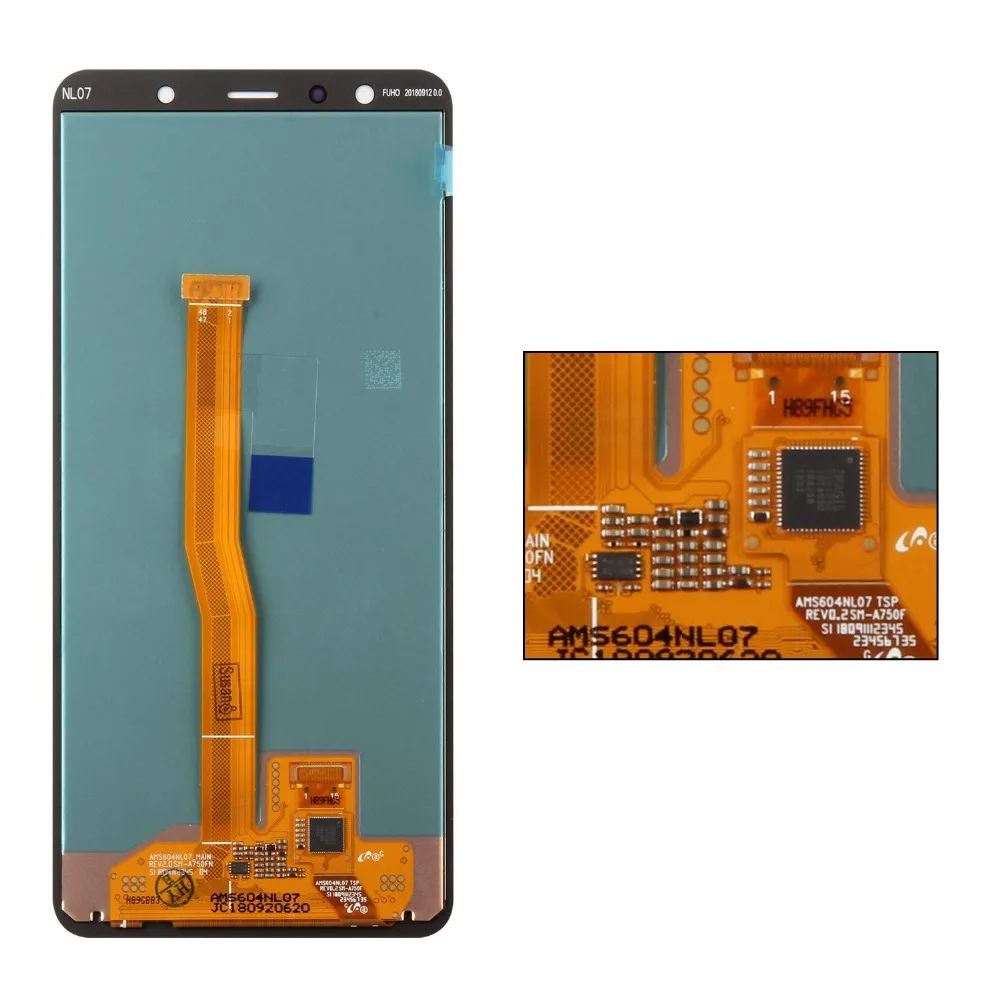 6,0 ''Супер AMOLED lcd для samsung Galaxy A7 A750 SM-A750F A750F дисплей с сенсорным экраном в сборе Замена с рамкой
