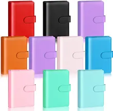 

10 pieces of A6 PU leather notebook binder refillable 6-ring binder for A6 fill-in paper, A6 binder pocket, loose-leaf personal
