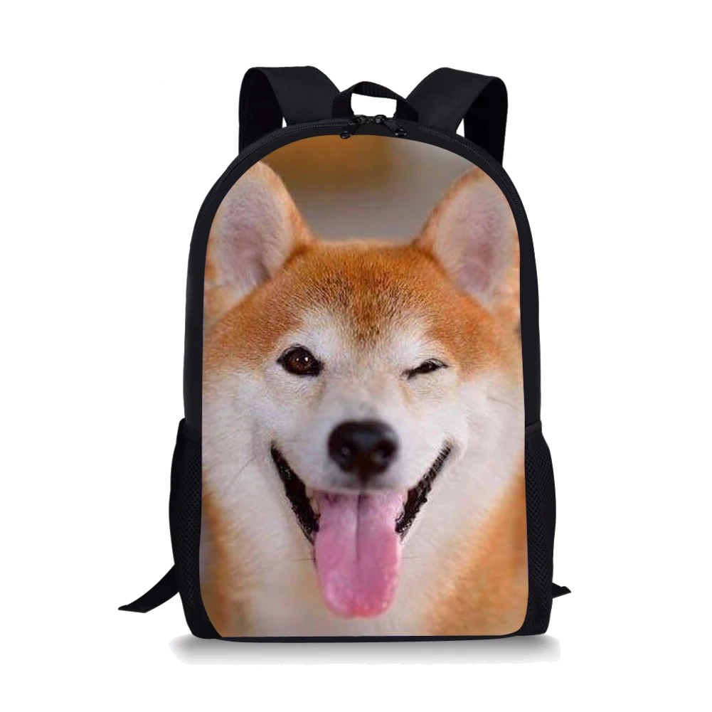 IMIDO милый рюкзак shba Inu Smile Puppy, школьная сумка для подростков, рюкзак для путешествий, посылка для покупок, женская сумка через плечо