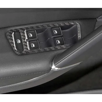 

Car Styling Interior Window Control Switch Panel Trim Carbon Fiber Sticker Decal Accessories For VW Golf 7 GTI MK7 2013-2017