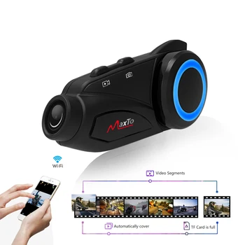 

New M3 Motorcycle Intercom Waterproof Sony HD Wide Angle Lens 1080P Group 6 Riders Bluetooth FM Wifi Helmet 1000M Moto Headset