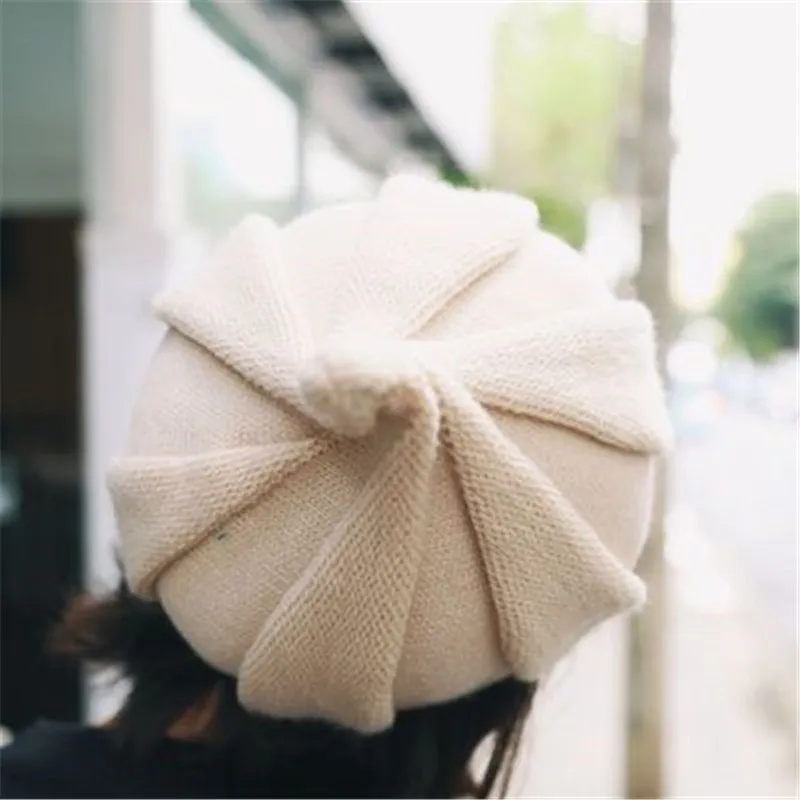 Fall Winter Solid Ear Warm Women Skullies Beanies Elastic Pointed Windmill Hat Cap Fashion Accessories-MXC