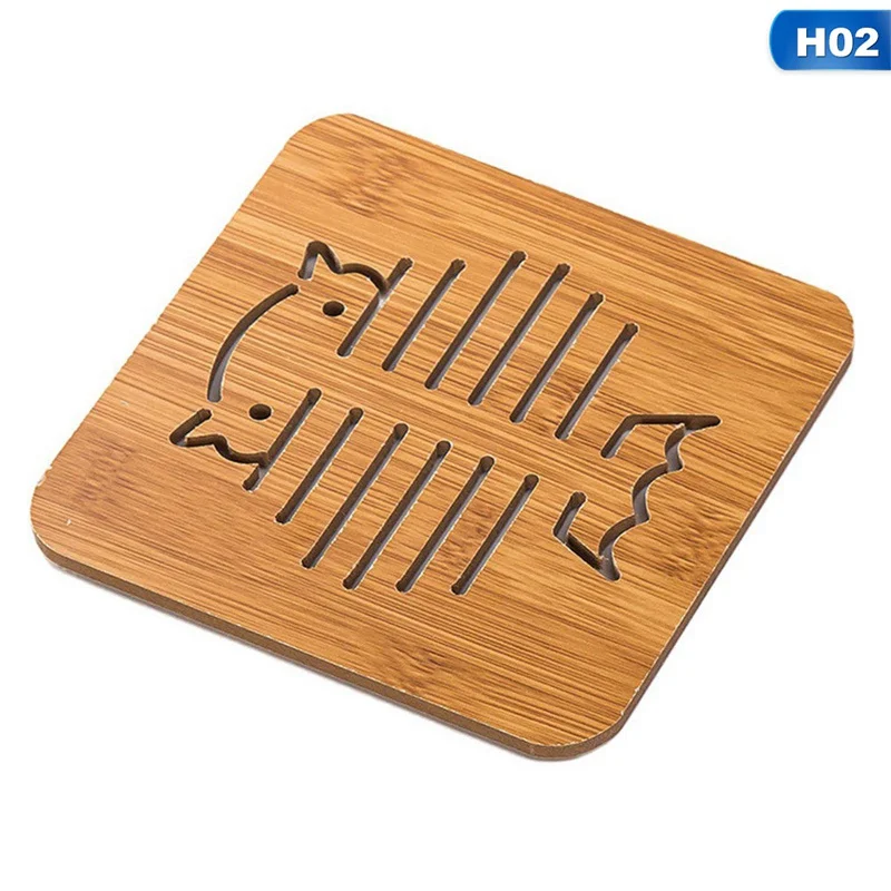 1Pcs Korea Creative Cute Animal Wooden Mug Coasters Desktop Mat Cup Mats Wood Carved Cup Pads Shop Bar Tea Coffee Cup Holder