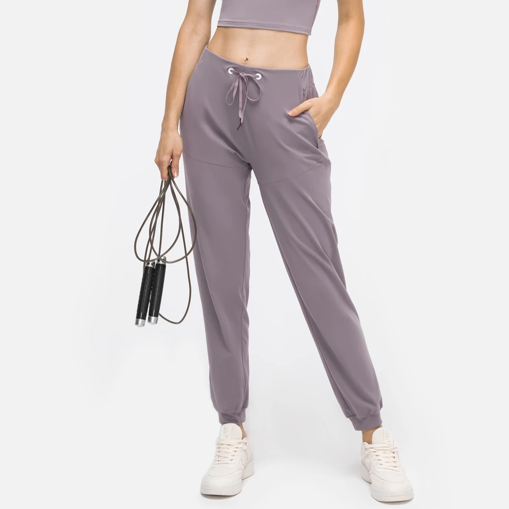 

LULUBANANA ESSENTIAL 28" Naked Feel Drawstring Workout Gym Joggers Women Bare Cozy Leisure Sport Fitness Sweatpants with Pocket