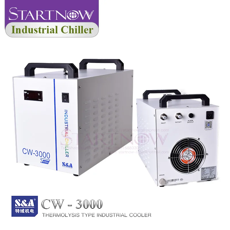 CW3000 Industriewasserkühler Kühler Co2 Laser Schlauch Laserröhre Graveur 220V