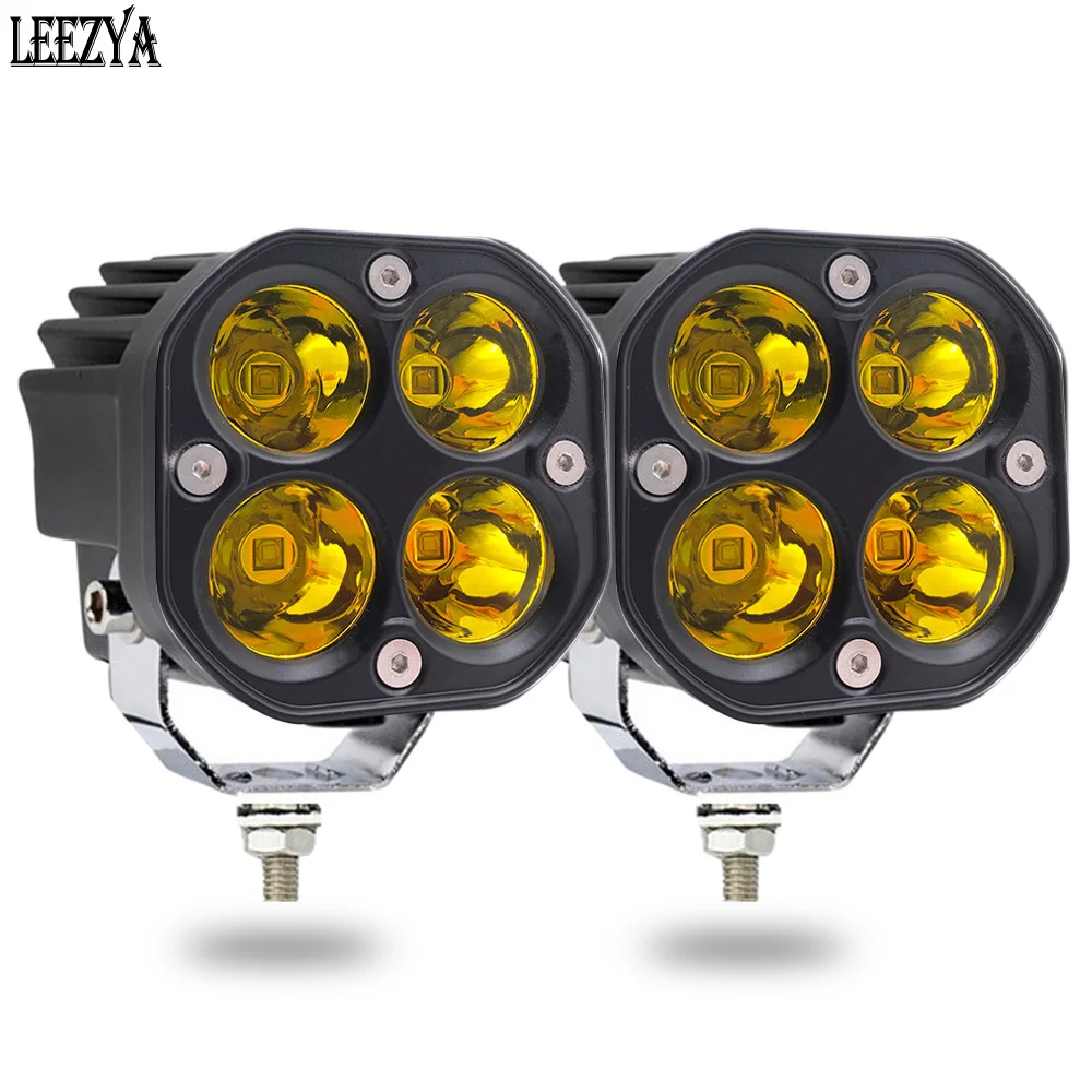 3 Inch LED Work Light Bar Fog Lamp Yellow White Square Spotlight for Car 4x4 Off Road Motorcycle Tractors Driving Lights 12V 24V |